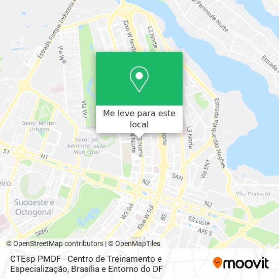 CTEsp PMDF - Centro de Treinamento e Especialização mapa