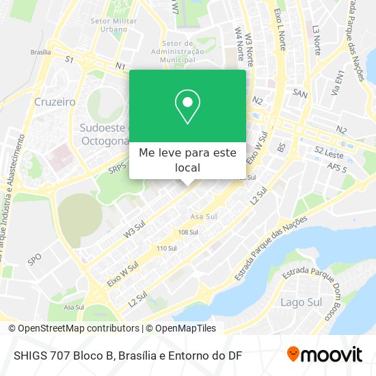 SHIGS 707 Bloco B mapa