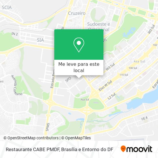 Restaurante CABE PMDF mapa