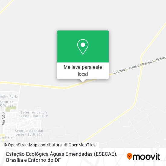 Estação Ecológica Águas Emendadas (ESECAE) mapa