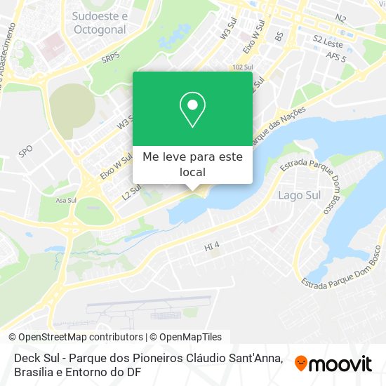 Deck Sul - Parque dos Pioneiros Cláudio Sant'Anna mapa