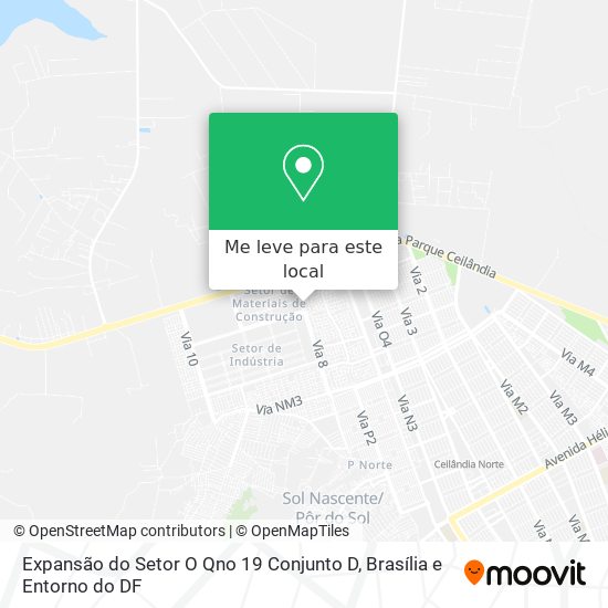 Expansão do Setor O Qno 19 Conjunto D mapa