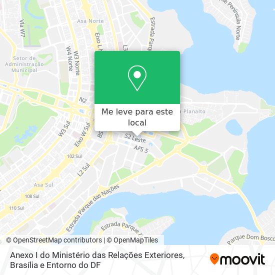 Anexo I do Ministério das Relações Exteriores mapa