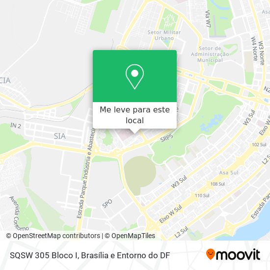 SQSW 305 Bloco I mapa