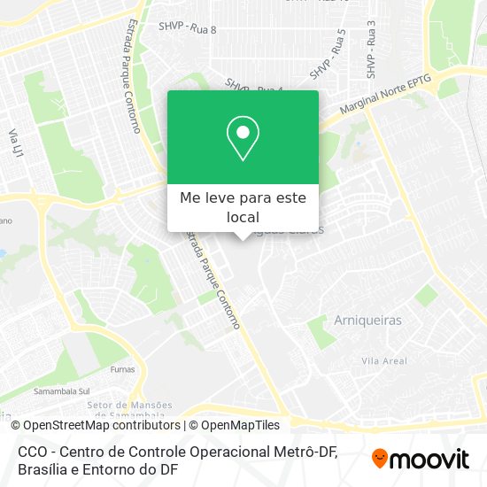 CCO - Centro de Controle Operacional Metrô-DF mapa