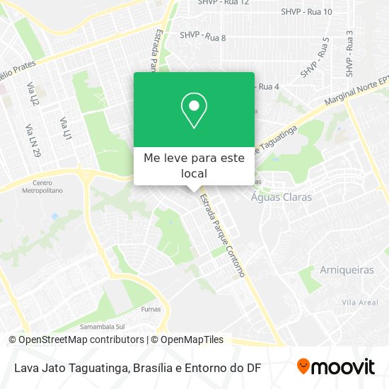 Lava Jato Taguatinga mapa