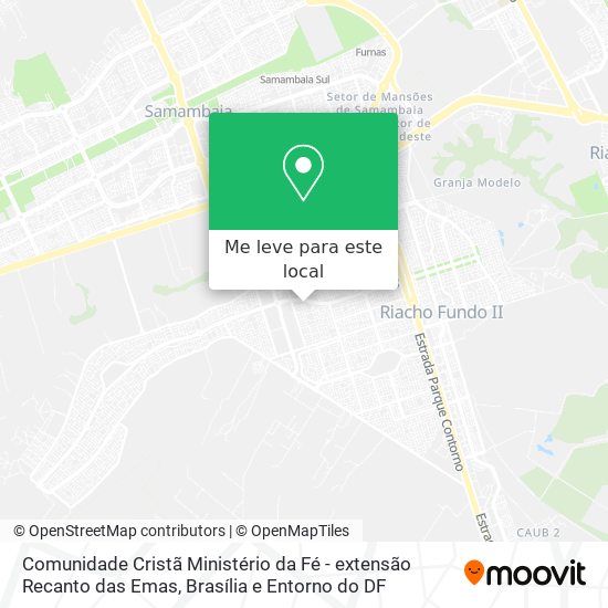 Comunidade Cristã Ministério da Fé - extensão Recanto das Emas mapa