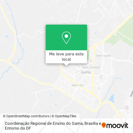Coordenação Regional de Ensino do Gama mapa