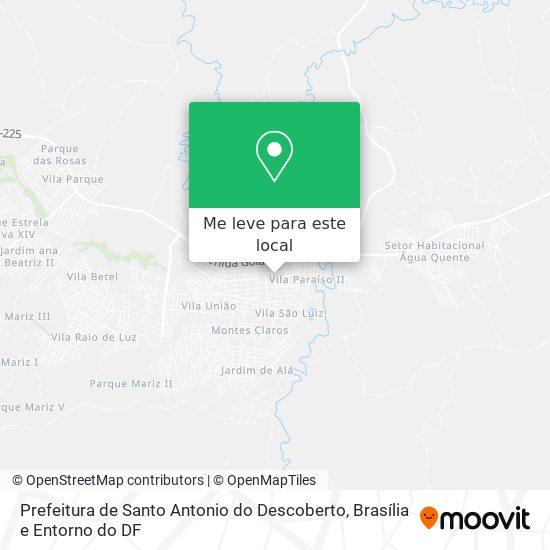 Prefeitura de Santo Antonio do Descoberto mapa