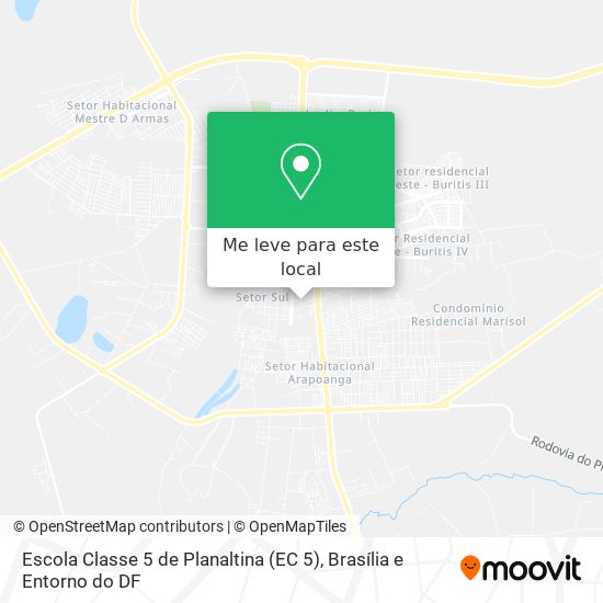 Escola Classe 5 de Planaltina (EC 5) mapa