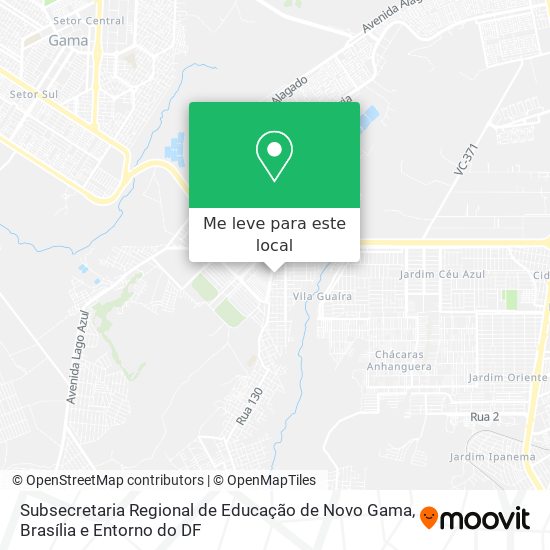 Subsecretaria Regional de Educação de Novo Gama mapa