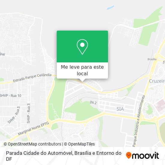Parada Cidade do Automóvel mapa