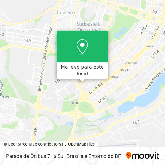 Parada de Ônibus 716 Sul mapa