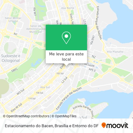 Estacionamento do Bacen mapa