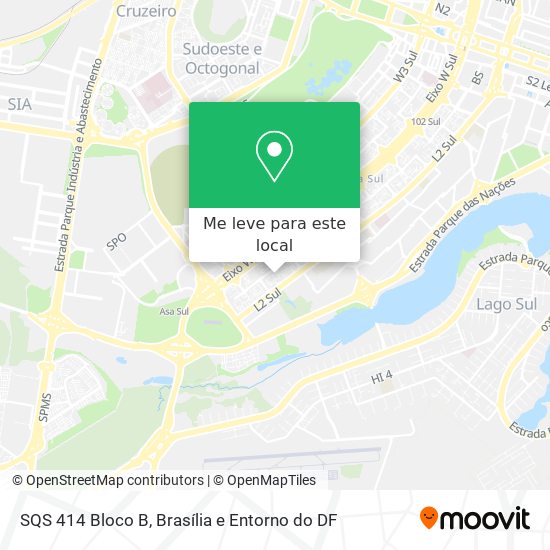 SQS 414 Bloco B mapa