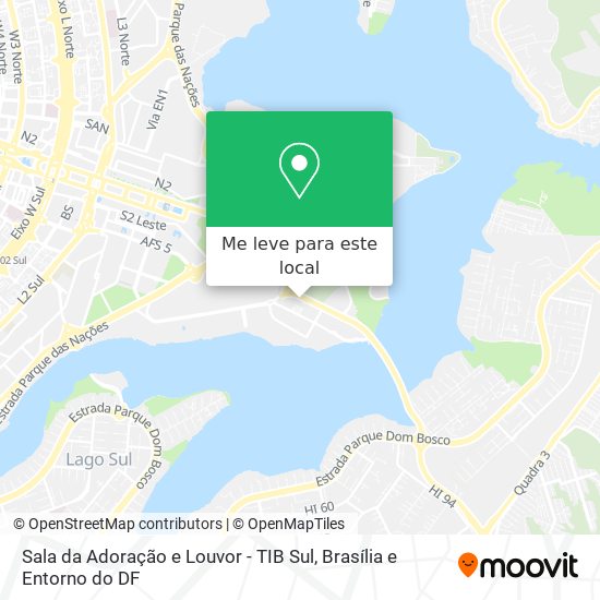 Sala da Adoração e Louvor - TIB Sul mapa