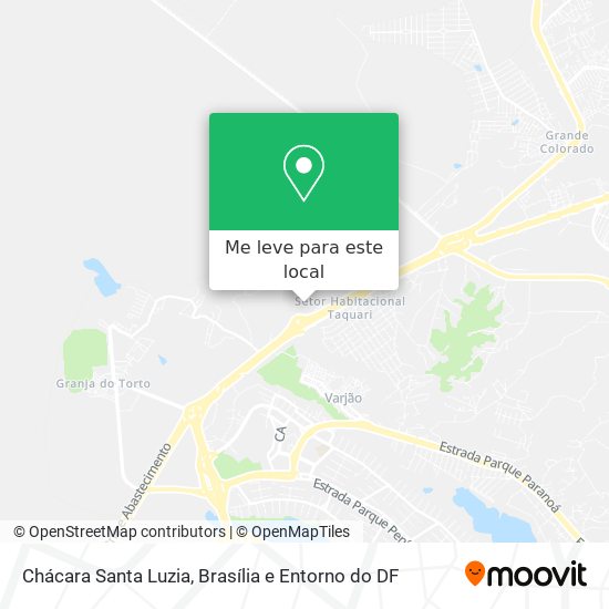 Chácara Santa Luzia mapa