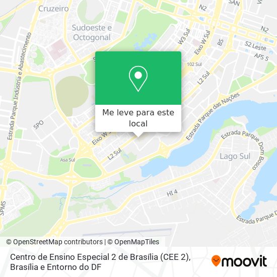 Centro de Ensino Especial 2 de Brasília (CEE 2) mapa