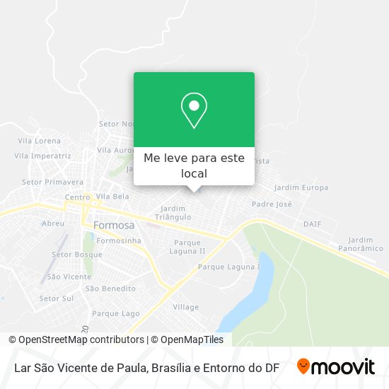 Lar São Vicente de Paula mapa