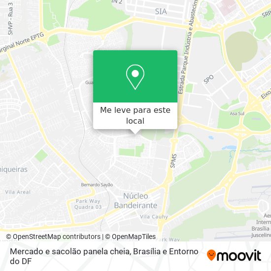 Mercado e sacolão panela cheia mapa