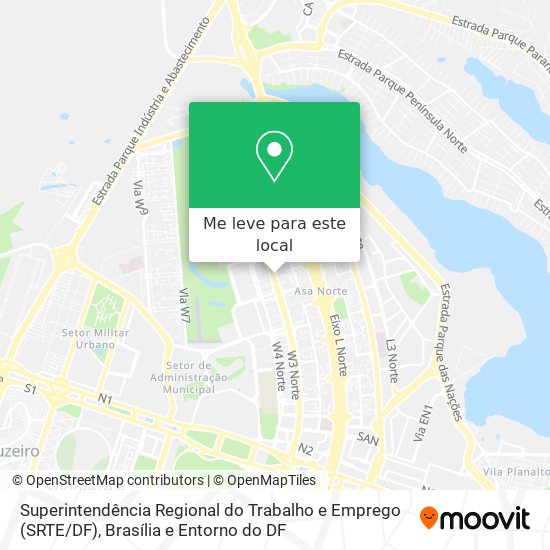 Superintendência Regional do Trabalho e Emprego (SRTE / DF) mapa