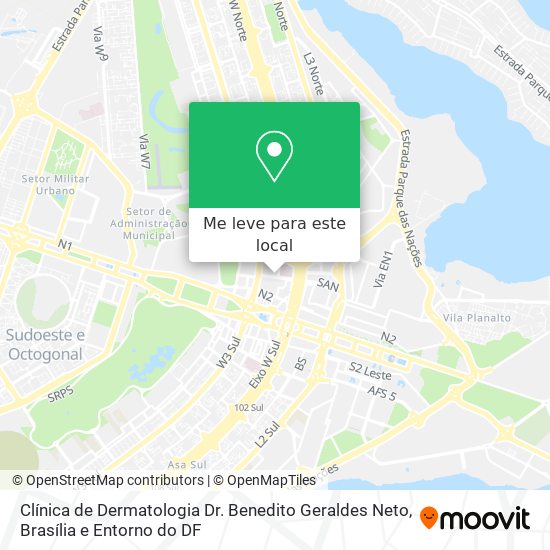 Clínica de Dermatologia Dr. Benedito Geraldes Neto mapa