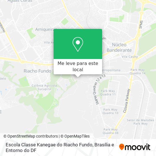 Escola Classe Kanegae do Riacho Fundo mapa