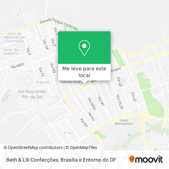 Beth & Lili Confecções mapa