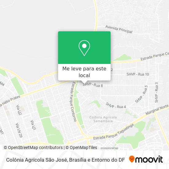 Colônia Agrícola São José mapa