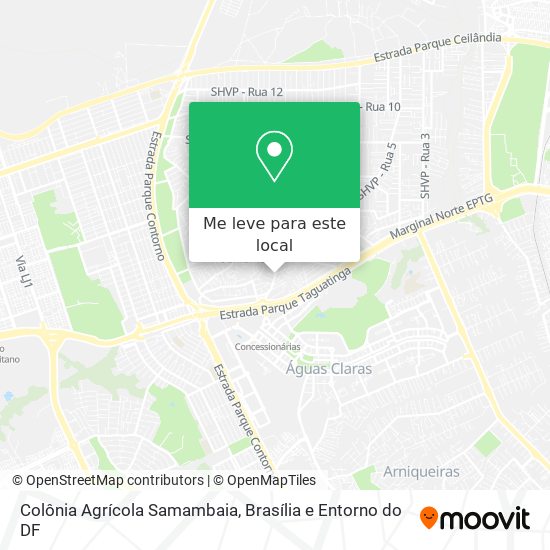 Colônia Agrícola Samambaia mapa