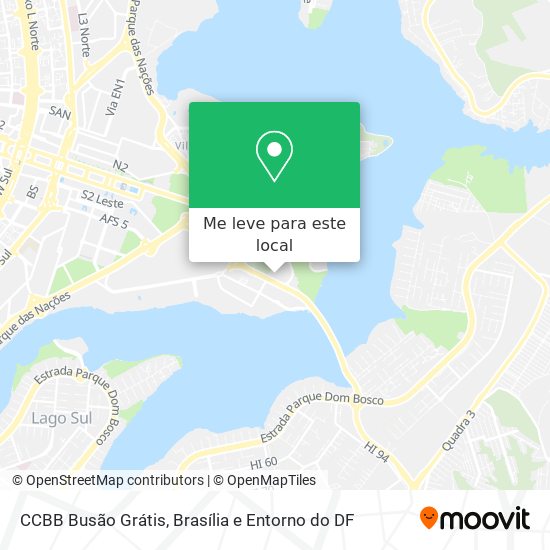CCBB Busão Grátis mapa