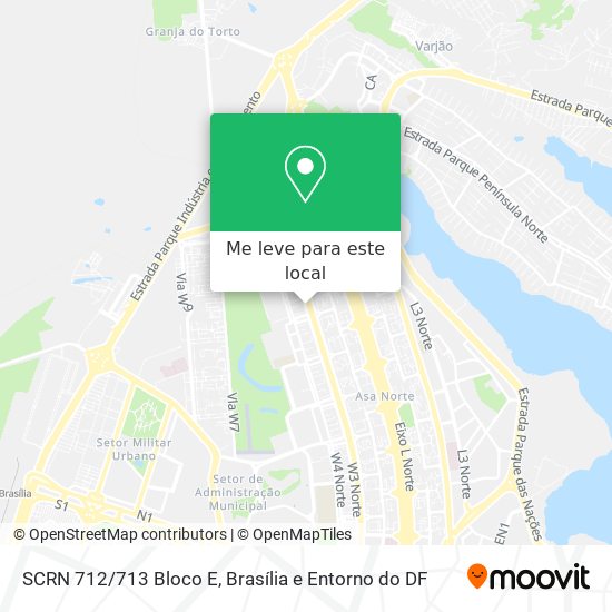 SCRN 712/713 Bloco E mapa