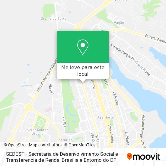 SEDEST - Secretaria de Desenvolvimento Social e Transferencia de Renda mapa