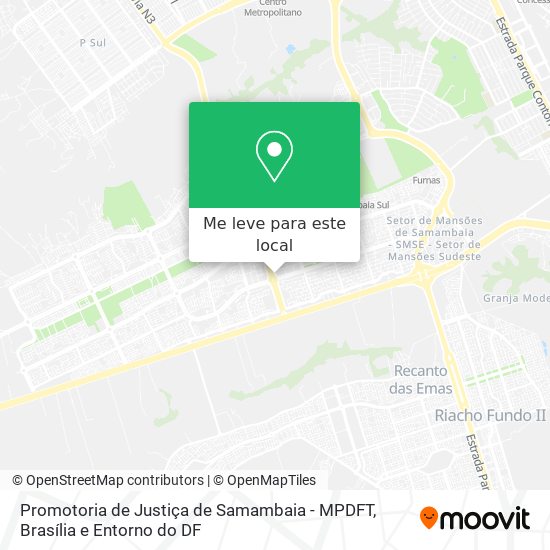 Promotoria de Justiça de Samambaia - MPDFT mapa