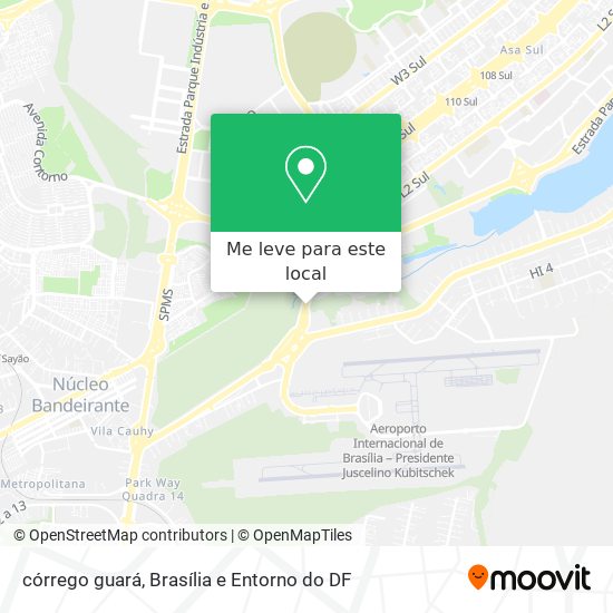 córrego guará mapa