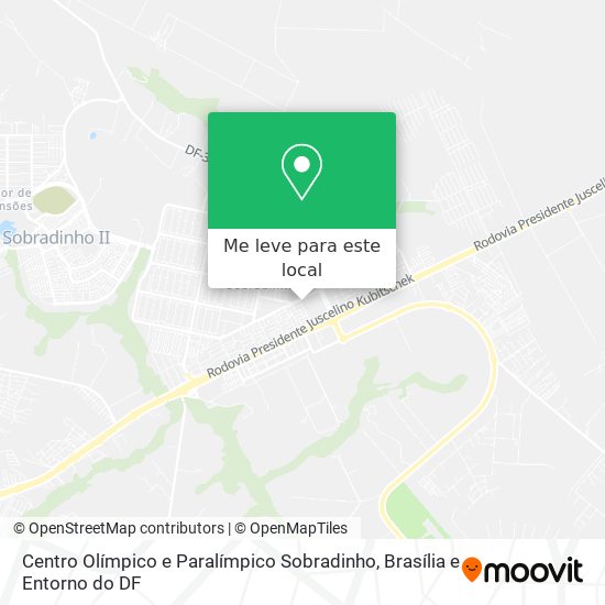 Centro Olímpico e Paralímpico Sobradinho mapa