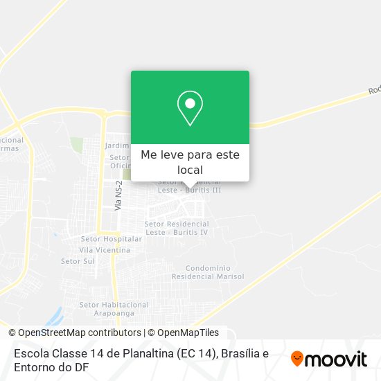 Escola Classe 14 de Planaltina (EC 14) mapa