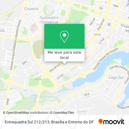 Entrequadra Sul 212/213 mapa