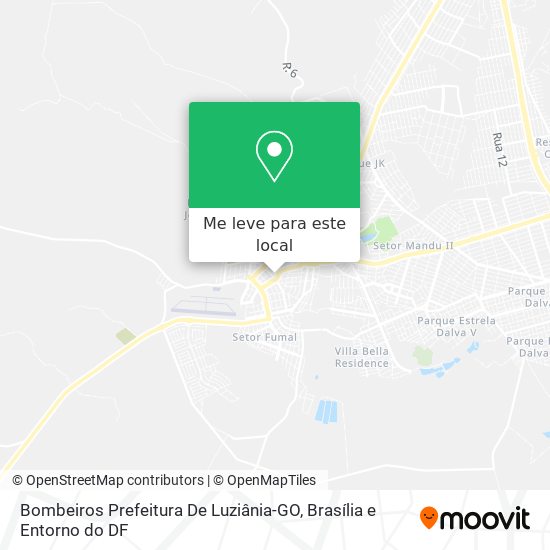 Bombeiros Prefeitura De Luziânia-GO mapa