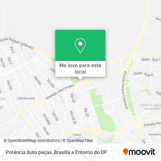 Potência Auto peças mapa