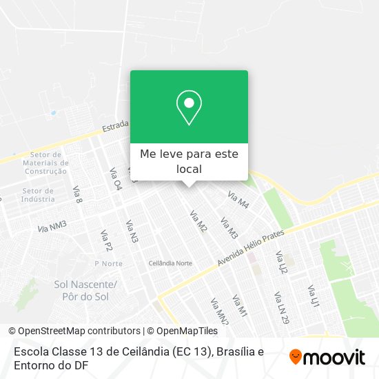 Escola Classe 13 de Ceilândia (EC 13) mapa