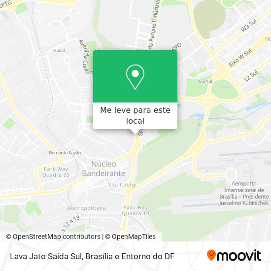 Lava Jato Saída Sul mapa