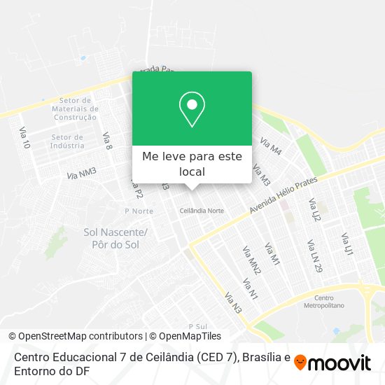Centro Educacional 7  de Ceilândia (CED 7) mapa