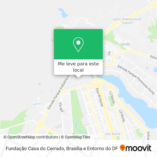 Fundação Casa do Cerrado mapa