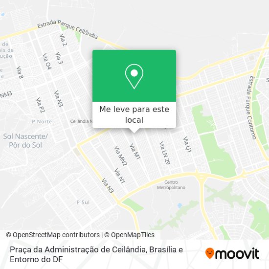 Praça da Administração de Ceilândia mapa