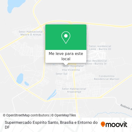 Supermercado Espírito Santo mapa