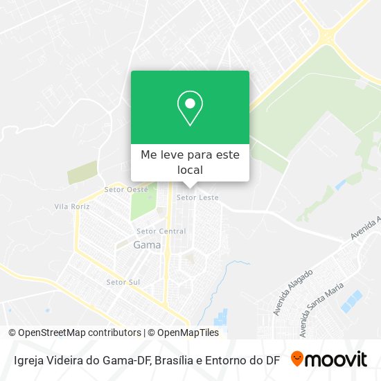 Igreja Videira do Gama-DF mapa