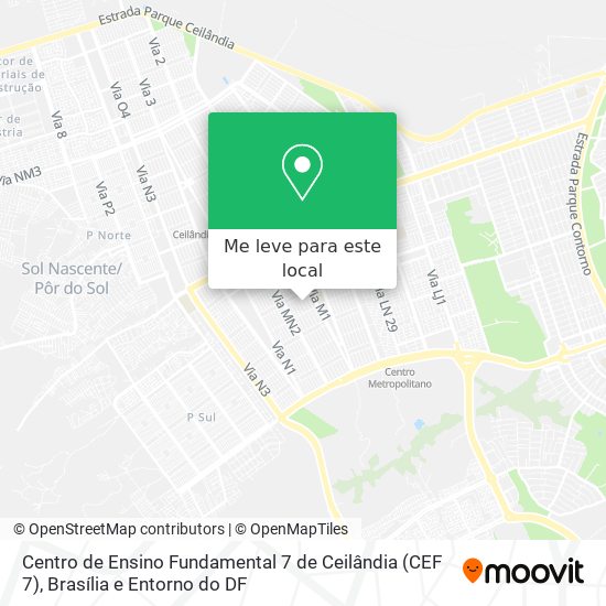 Centro de Ensino Fundamental 7 de Ceilândia (CEF 7) mapa
