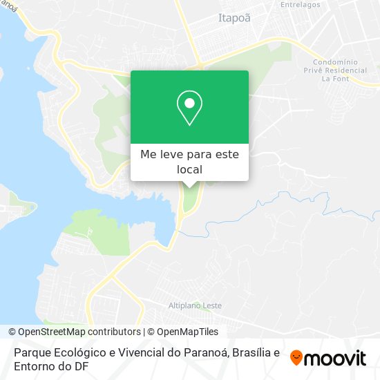Parque Ecológico e Vivencial do Paranoá mapa