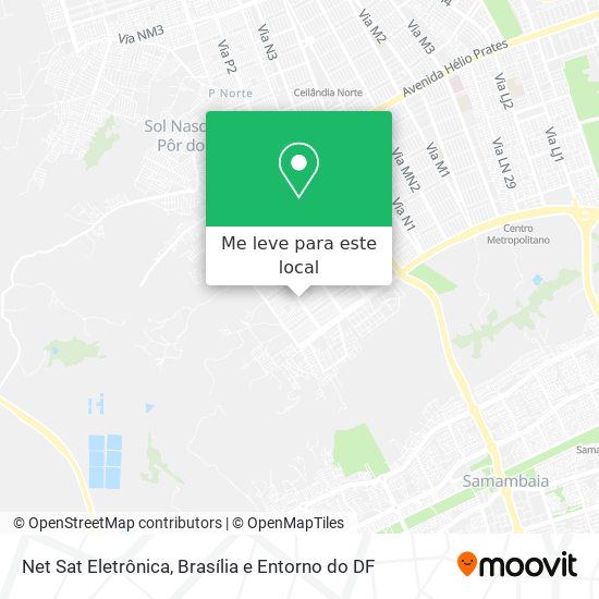 Net Sat Eletrônica mapa
